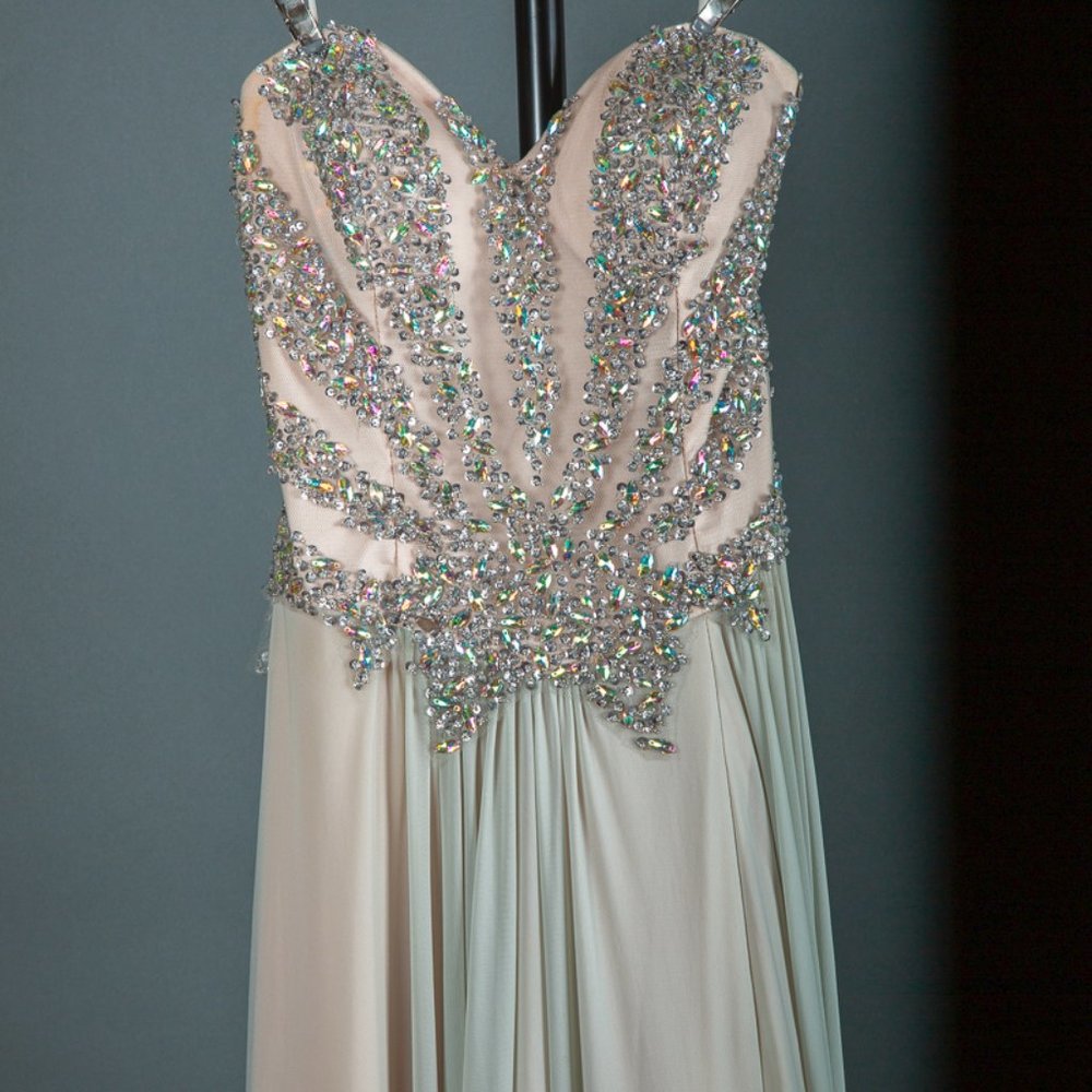 SOLD - Glamour Terani Couture Evening Party Prom Pageant Dress Strapless  Size 4 - Picture 6 of 9